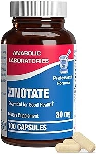 Zinc Picolinate Supplements 30mg - 100 Capsules of Zinotate Zinc for Growth, Senses, Bone, and Immune Health and More - Zinc Supplements for Men and Women