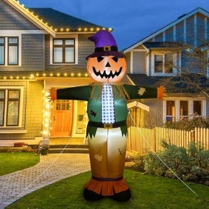 Onory 6 FT Halloween Inflatables Pumpkin Scarecrow Outdoor Decorations, Halloween Blow up Inflatable Build-in LED Lights, Indoor Outdoor Dec for Garden, Party, Holiday