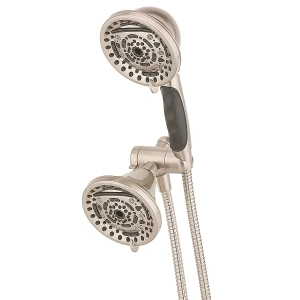 Oxygenics PowerMax Brushed Nickel 4.5-in Round Dual/Combo Shower Head 1.8-GPM (6.8-LPM)