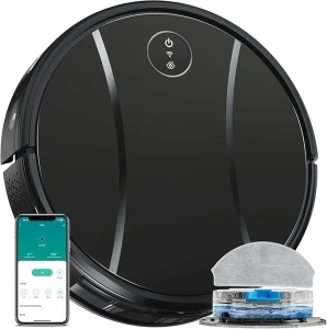 Robot Vacuum and Mop Combo, 4200Pa Powerful Robotic Vacuum Cleaner with Self-Charging, Home Automatic Robot Aspiradora for Hardwood Floor, Low Carpet, Pet Hair, App&Voice&Remote Control