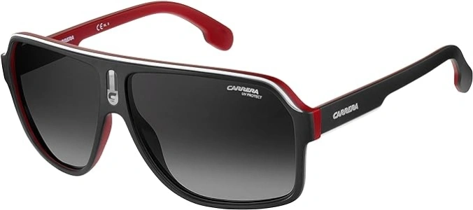 Carrera mens Carrera 1001/S Sunglasses, Matte Black Red/Dark Gray Gradient, 62mm 11mm US