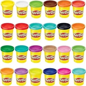 Play-Doh Modeling Compound 24-Pack Case of Colors, Non-Toxic, 3 Oz Cans of Assort. Colors, Non Candy Halloween Handout Toys & Party Favors, Preschool Toys, Ages 2+ (Amazon Exclusive)