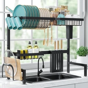 Dish Drying Rack - Large Over The Sink Dish Drainer Drying Rack (30.0