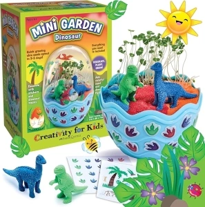 Creativity for Kids Mini Garden Dinosaur: Terrarium Kit for Kids - Dinosaur Crafts for Boys, Dinosaur Toy and Science Kit for Kids Ages 6-8+, Small Gifts for Kids