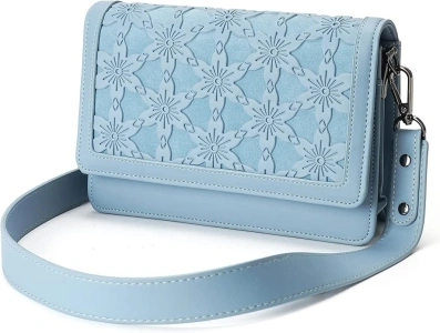 MEITRUE Crossbody Bags for Women Designer Phone Purse Small Shoulder Handbags RFID Wallet with Card Pocket-Snowflake Style