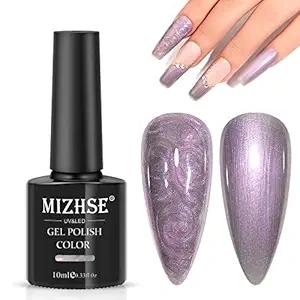 MIZHSE Pearl Gel Nail Polish, Shimmer Mermaid Nail Gel Glitter Drawing Soak Off UV Gel for Nail Salon Home DIY Manicure Use