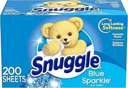 Snuggle Fabric Softener Dryer Sheets, Blue Sparkle, 200 Count