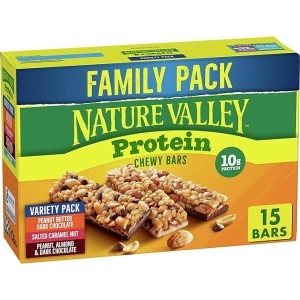 Nature Valley Protein Granola Bars, Snack Variety Pack, Chewy Bars, 15 ct, 21.3 OZ