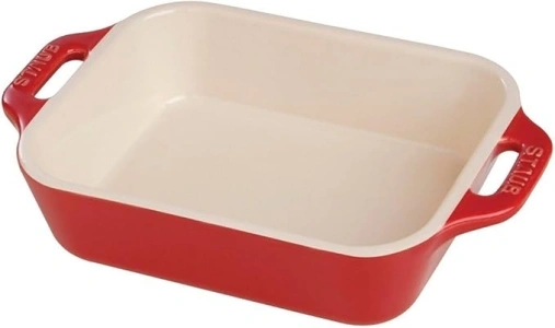 Rectangular Dish Color: Cherry, Size: 13