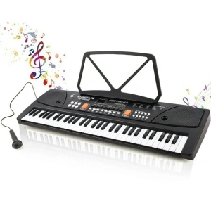 BIGFUN Kids Keyboard Piano, Portable 61 Keys Piano Keyboard for Beginners, Electronic Digital Piano with Built-in Dual Speaker, Microphone and Music Stand, for Boys Girls Ages 3-12