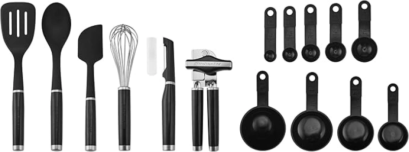 KitchenAid Classic Tool and Gadget Set, 15-Piece, Black