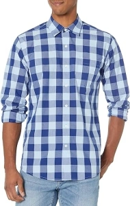 Amazon Essentials Men's Regular-Fit Long-Sleeve Casual Poplin Shirt