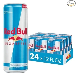 Red Bull Sugar Free Energy Drink, 12 Fl Oz, 24 Cans (6 Packs of 4)