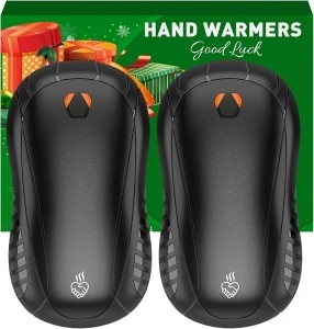 Hand Warmers Rechargeable 2 Pack 6000mAh Electric Portable Hand Warmers 2 in 1 FANDLISS Electric Portable Pocket Heater with 3 Level Warmth Gift, Outdoor, Hunting, Women Men Gift