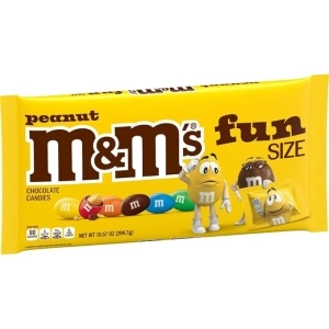 M&M'S Fun Size Peanut Milk Chocolate Candy, 10.57 oz Bag