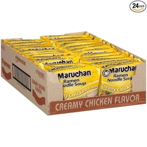 Maruchan Ramen Creamy Chicken, Instant Ramen Noodles, Ready to Eat Meals, 3 Oz, 24 Count