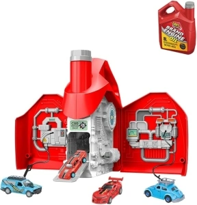 Toy Car Garage, Foldable & Expandable Garage Toy, Petrol Tank Theme, with 1 Alloy Car