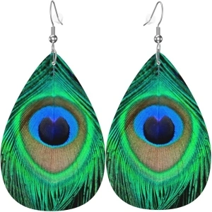 Faux Leather Teardrop Earrings For Teen Girls Women Drop Dangle Earrings Gift