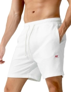 Arjen Kroos Men's Sweat Cotton Lounge Shorts with Pockets 7 Inch Running Shorts