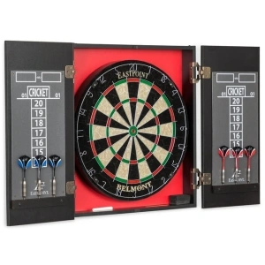 EastPoint Sports Belmont Official Size Premium Bristle Dartboard and Cabinet Set