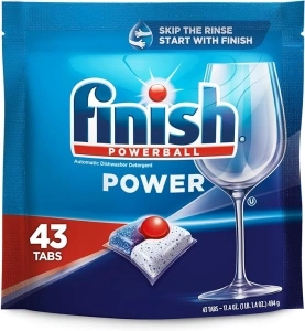 Finish Power - 43ct - Dishwasher Detergent - Powerball - Dishwashing Tablets - Dish Tabs