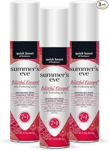 Summer's Eve Blissful Escape Daily Refreshing Feminine Spray, 2 oz, 3 Pack