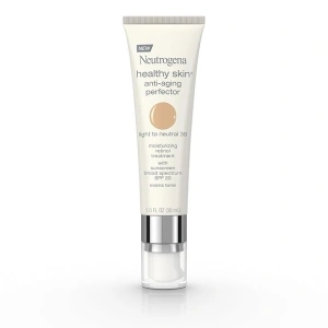 Neutrogena Retinol Treatment and Tinted Facial Moisturizer, Healthy Skin Anti-Aging Perfector with Broad Spectrum SPF 20 Sunscreen with Titanium Dioxide, 30 Light to Neutral, 1 fl. oz