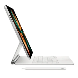 Apple Magic Keyboard: iPad Keyboard and case for iPad Pro 12.9 inch (3rd, 4th, 5th and 6th gen) and iPad Air (M2), Great Typing Experience, Built-in trackpad, US English - White