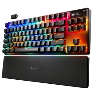 SteelSeries Apex Pro TKL Wireless Mechanical Gaming Keyboard with Rapid Tap – Tenkeyless – RGB – USB-C - PC, Mac