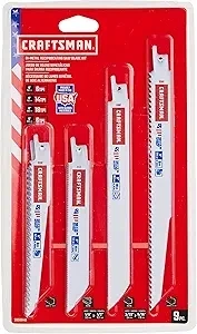 CRAFTSMAN Reciprocating Saw Blades, 9Piece Kit (2058840)