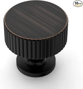 Asidrama 10 Pack Oil Rubbed Bronze Kitchen Cabinet Knobs Dresser Drawer Cabinet Hardware Zinc Knobs for Dresser Drawers