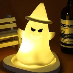 Halloween Ghost Night Light Decorations Indoor, Halloween Night Light, Halloween Lights for Bedroom Decor, Vintage Cute Halloween Decorations2.8×4.3in, Halloween Home Party Kitchen Table Decorations