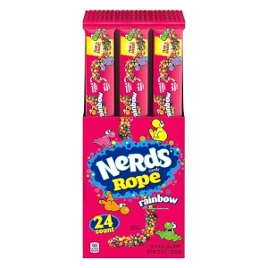 Nerds Rope Candy, Rainbow, 0.92 Ounce (Pack of 24)