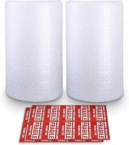 2-Pack Bubble Cushioning Nylon Wrap Rolls, 3/16