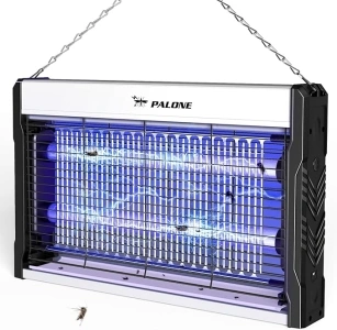 PALONE Electric Bug Zapper 3200V Mosquito Zapper Killer Indoor Insect Killer with Hanging Chain Mosquito Trap with Removable Collection Tray USB Electric Bug Zapper Outdoor for Home Office Warehouse