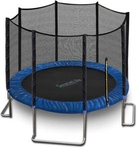 SereneLife 8/10/12 FT Outdoor Recreational Backyard Stable, Strong Heavy Duty Trampoline with Safety Enclosure Net, AntiRust Coating, Kids and Adults, Spring Cover Padding