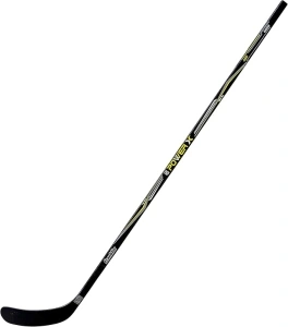 Franklin Sports Power X Junior Street Hockey Sticks - Youth Outdoor Street Hockey Stick - Right + Left Handed Kids Hockey Sticks - Wood + Fiberglass Shaft - One Piece Stick - 58