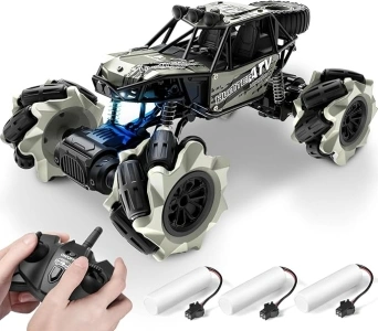 Remote Control Car, Off Road RC Stunt Cars, 1/20 4WD RC Crawler 2.4GHz 360° Rotating Rechargeable Metal Monster Truck Toy Gifts for Boys Girls Kids Adults Xmas