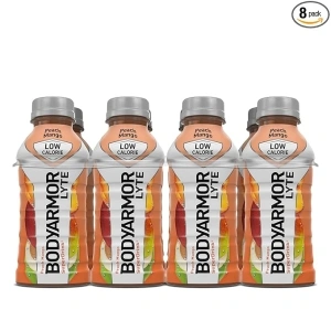 BODYARMOR LYTE Sports Drink Low-Calorie Sports Beverage, Peach Mango, Coconut Water Hydration, Natural Flavors With Vitamins, Potassium-Packed Electrolytes, Perfect For Athletes, 12 Fl Oz (Pack of 8)