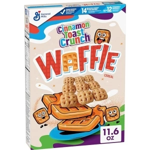Cinnamon Toast Crunch Waffle Breakfast Cereal, Crispy Cinnamon Cereal, 11.6 oz