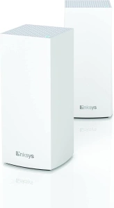 Linksys MX8000 Mesh WiFi Router - AX4000 WiFi 6 Router - Velop Tri-Band WiFi Mesh Router - WiFi 6 Mesh Computer Routers For Wireless Internet - Internet Router - Connect 80+ Devices, 5,400 Sq Ft, 2-Pk