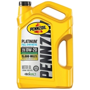 Pennzoil Platinum Full Synthetic 0W-20 Motor Oil, 5 Quart