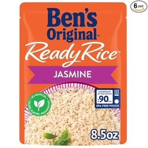 BEN'S ORIGINAL Ready Rice Jasmine Rice, Easy Dinner Side, 8.5 OZ Pouch (Pack of 6)