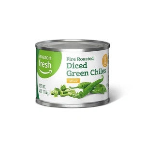 Amazon Fresh, Diced Green Chili Peppers, Mild, 4 Oz