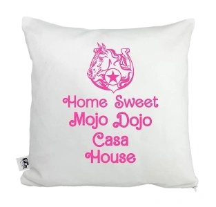 Moonlight Makers, Home Sweet Mojo Dojo Casa House, Decorative Pillow Case, 100% Cotton Canvas Pillowcase, Farmhouse Decor, Gift for Home, Funny Design