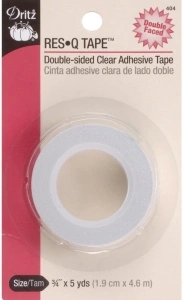 Dritz Adhesive Res Q Tape, 3/4-Inch x 5-Yards, Clear