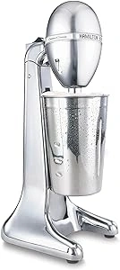 Hamilton Beach DrinkMaster Electric Drink Mixer, Restaurant-Quality Retro Milkshake Maker & Milk Frother, 2 Speeds, Extra-Large 28 oz. Stainless Steel Cup, Classic Chrome