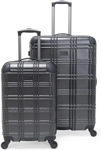 Ben Sherman Nottingham Lightweight Hardside 4-Wheel Spinner Travel Luggage, Charcoal, 2-Piece Set (20