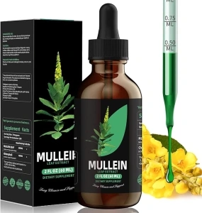 YUMOYI Chlorophyll&Mullein Leaf Extract - Support Lung Cleanse & Respiratory Function for Healthy Breathing - Natural Supplement, Tincture Drops | Non-GMO, Vegetarian | 1 Month Supply