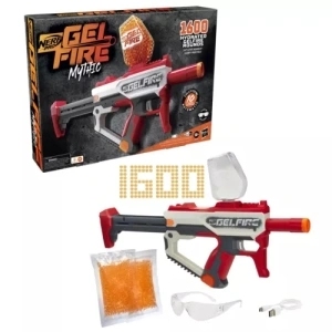 Nerf Pro Gelfire Mythic Blaster, 1,600 Gelfire Rounds, Hopper, Rechargeable Batt